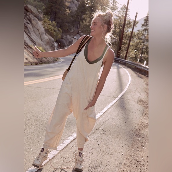 Free People Pants - Free People Hot Shot Onesie in oatmeal